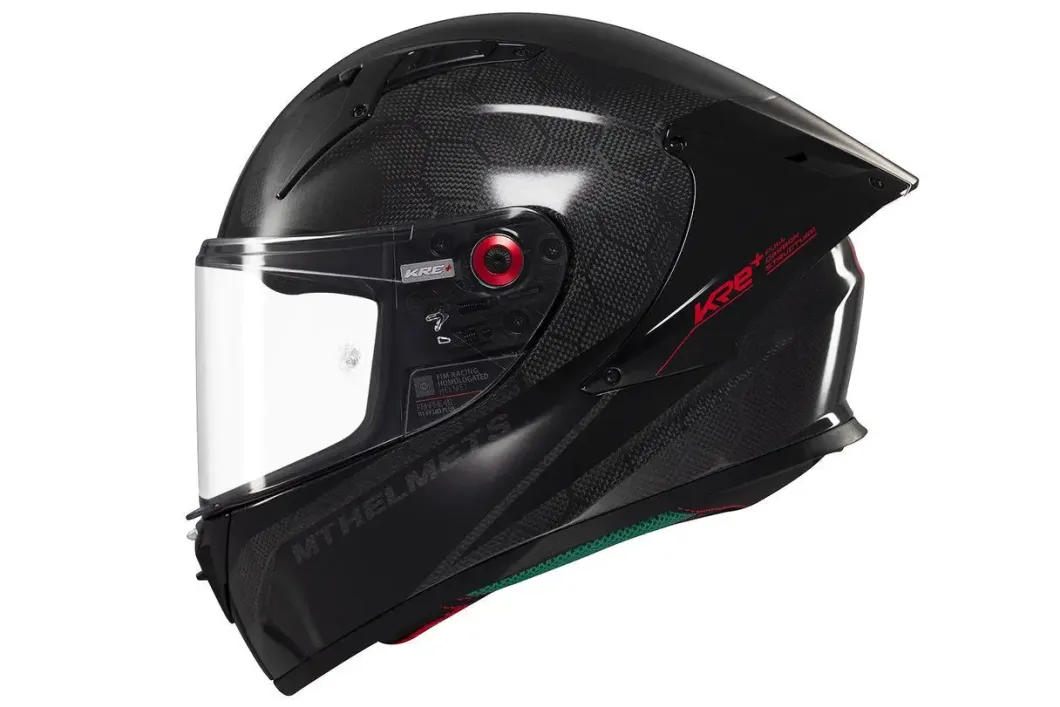 MT KRE+ S Solid A11 Glossy Carbon Full Face Motorcycle Helmets