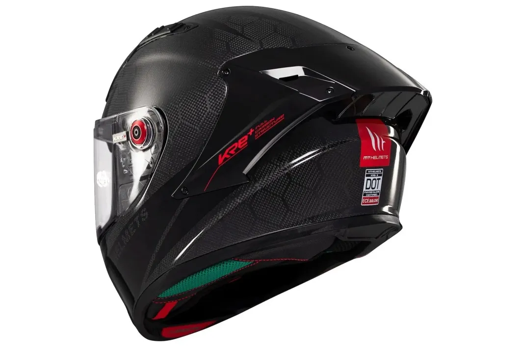 MT KRE+ S Solid A11 Glossy Carbon Full Face Motorcycle Helmets