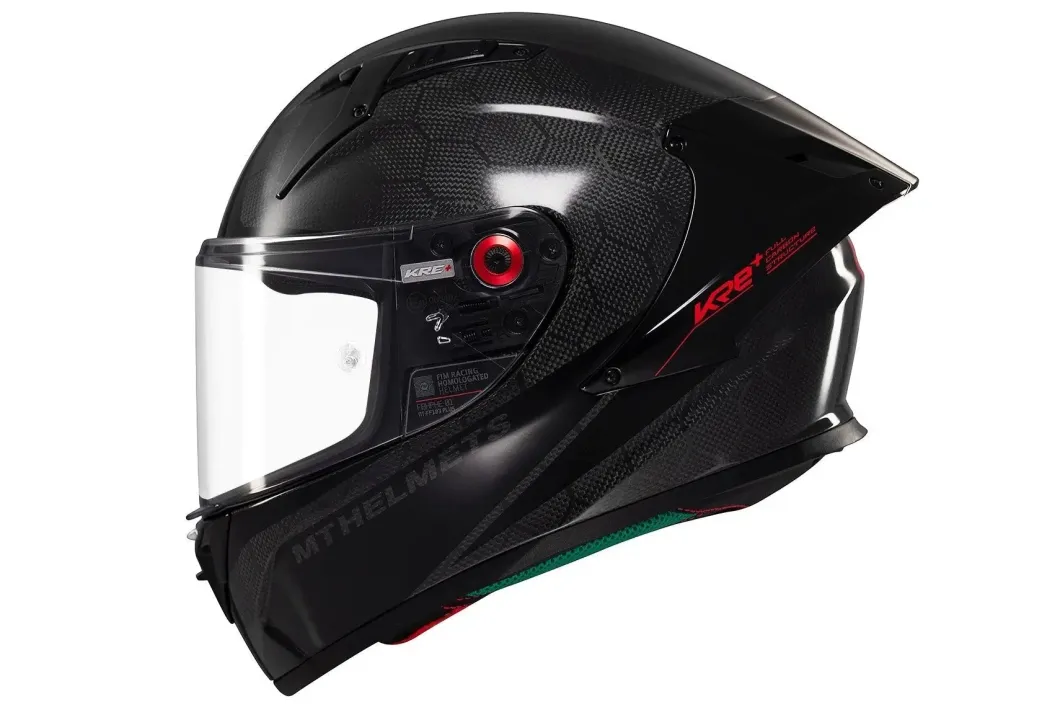 MT KRE+ S Solid A11 Glossy Carbon Full Face Motorcycle Helmets
