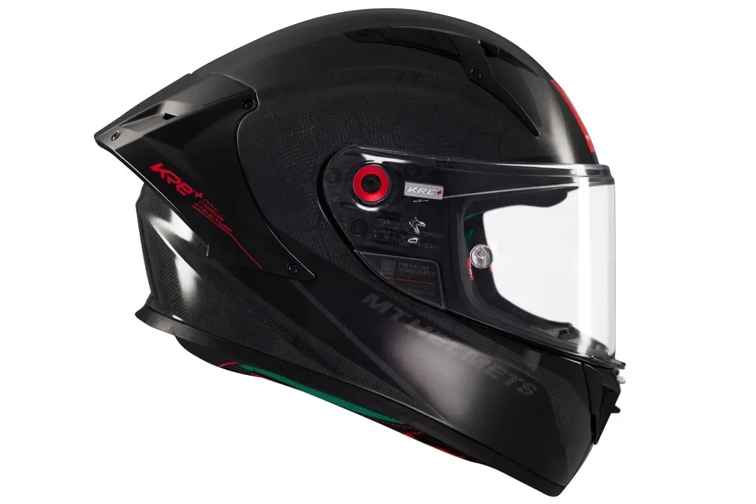 MT KRE+ S Solid A11 Glossy Carbon Full Face Motorcycle Helmets