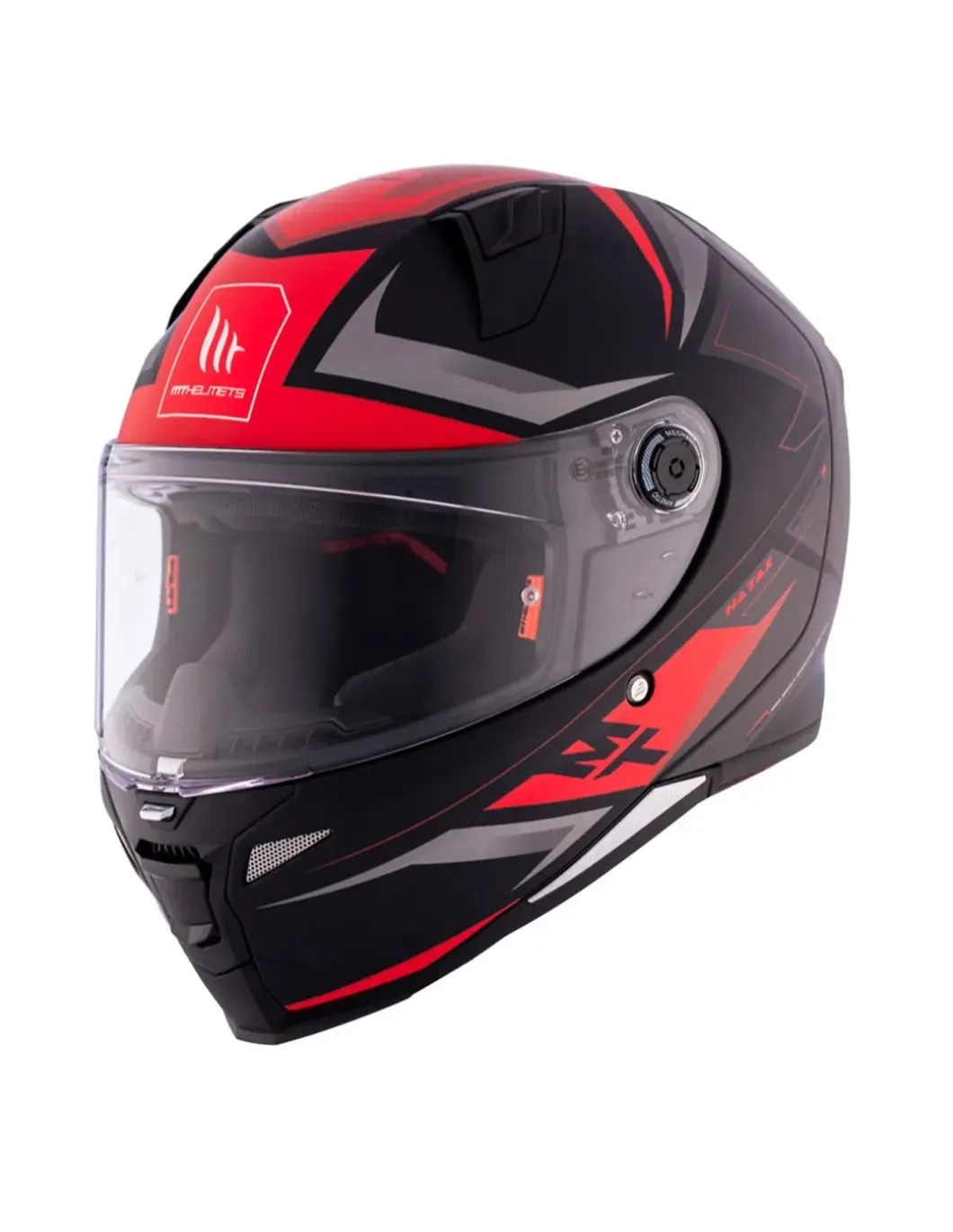 MT REVENGE 2 S HATAX B5 Full Face Motorcycle Helmets Red Grey Matte