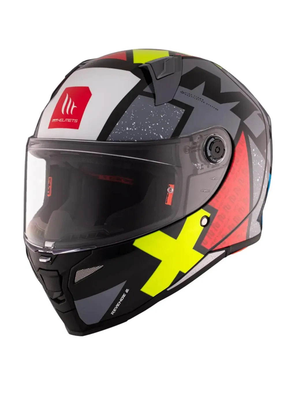 MT REVENGE 2 S LIGHT C2 Full Face Motorcycle Helmets Glossy Grey