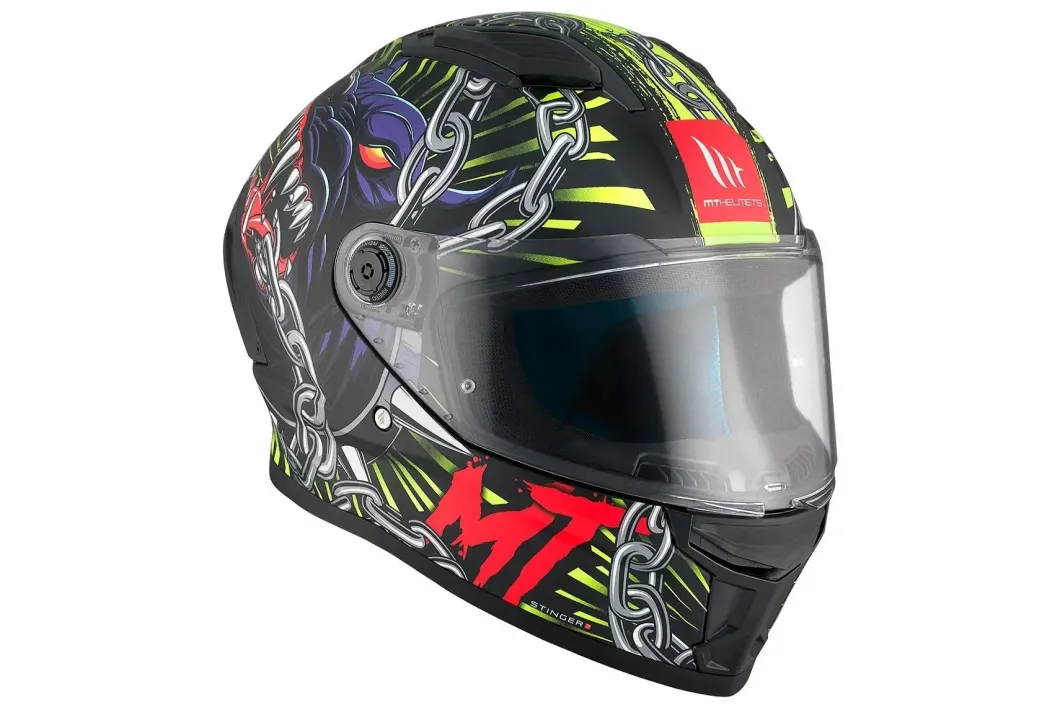 MT Stinger 2 AKIN A3 Matte Full Face Motorcycle Helmets ECE Approved