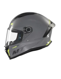 MT STINGER 2 SOLID A12 Glossy Grey Full Face Motorcycle Helmets
