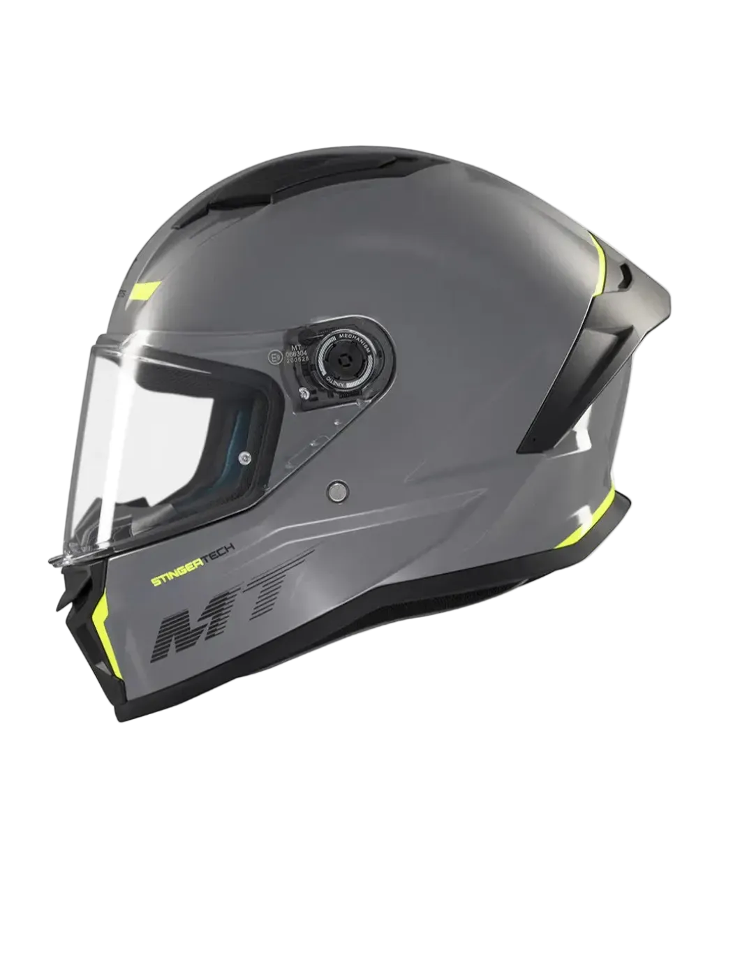 MT STINGER 2 SOLID A12 Glossy Grey Full Face Motorcycle Helmets