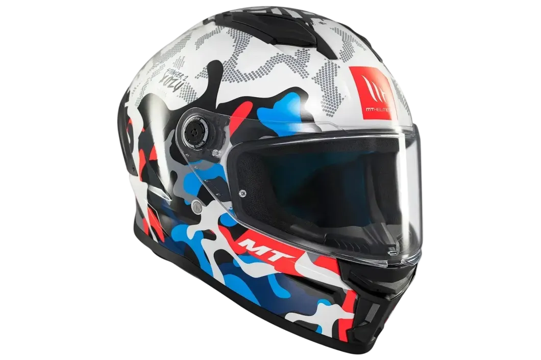 MT Stinger 2 Yozu Full Face Motorcycle Helmets Blue / White