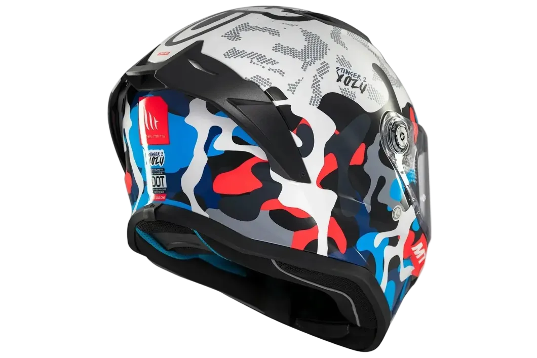 MT Stinger 2 Yozu Full Face Motorcycle Helmets Blue / White