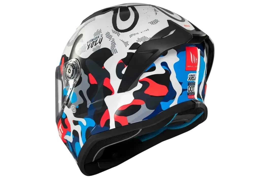 MT Stinger 2 Yozu Full Face Motorcycle Helmets Blue / White
