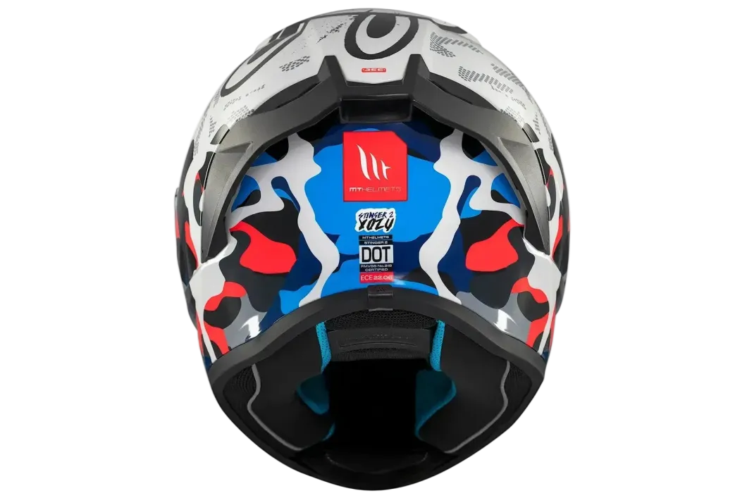 MT Stinger 2 Yozu Full Face Motorcycle Helmets Blue / White