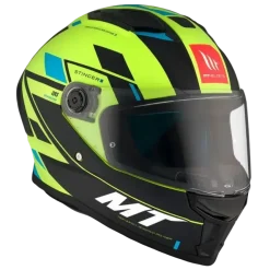 MT STINGER 2 ZIVZE C3 Matte Full Face Motorcycle Helmets Fluorescent Yellow Black