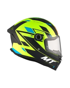 MT STINGER 2 ZIVZE C3 Matte Full Face Motorcycle Helmets Fluorescent Yellow Black