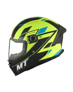 MT STINGER 2 ZIVZE C3 Matte Full Face Motorcycle Helmets Fluorescent Yellow Black