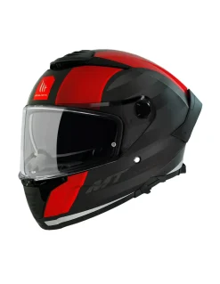 MT THUNDER 4 SV TREADS B5 Full Face Motorcycle Helmets Mate Black Red