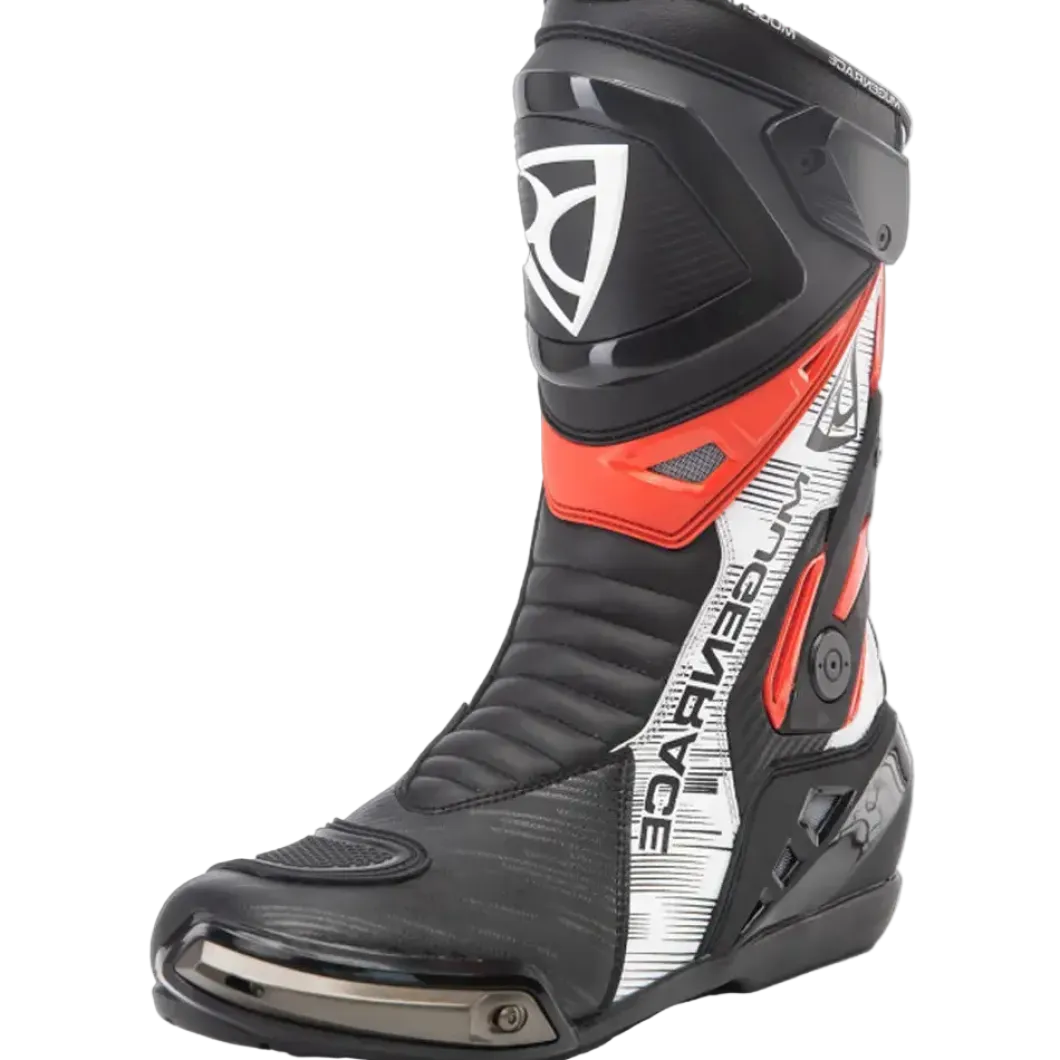 MUGANRAS BOAT-MAN-2390 PHANTOM PLUS Motorcycle Boots Black Red