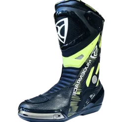 MUGENRACE BOT-MNR-2390 Phantom Plus Motorcycle Boots Black Fluorescent Yellow