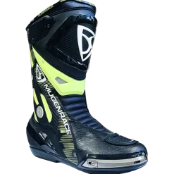 MUGENRACE BOT-MNR-2390 Phantom Plus Motorcycle Boots Black Fluorescent Yellow