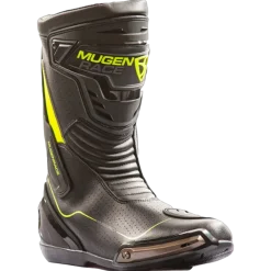 MUGENRACE BOT-MNR-2393 Sports Bike Speed ​​Boots Black Fluorescent Yellow