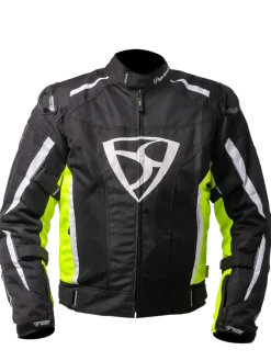MUGENRACE DIAVOLO-1 Motorcycle Textile Jacket Black Yellow Fluorescent White