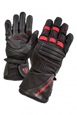 MUGENRACE FIRST WINTER Long Motorcycle Gloves Black Red