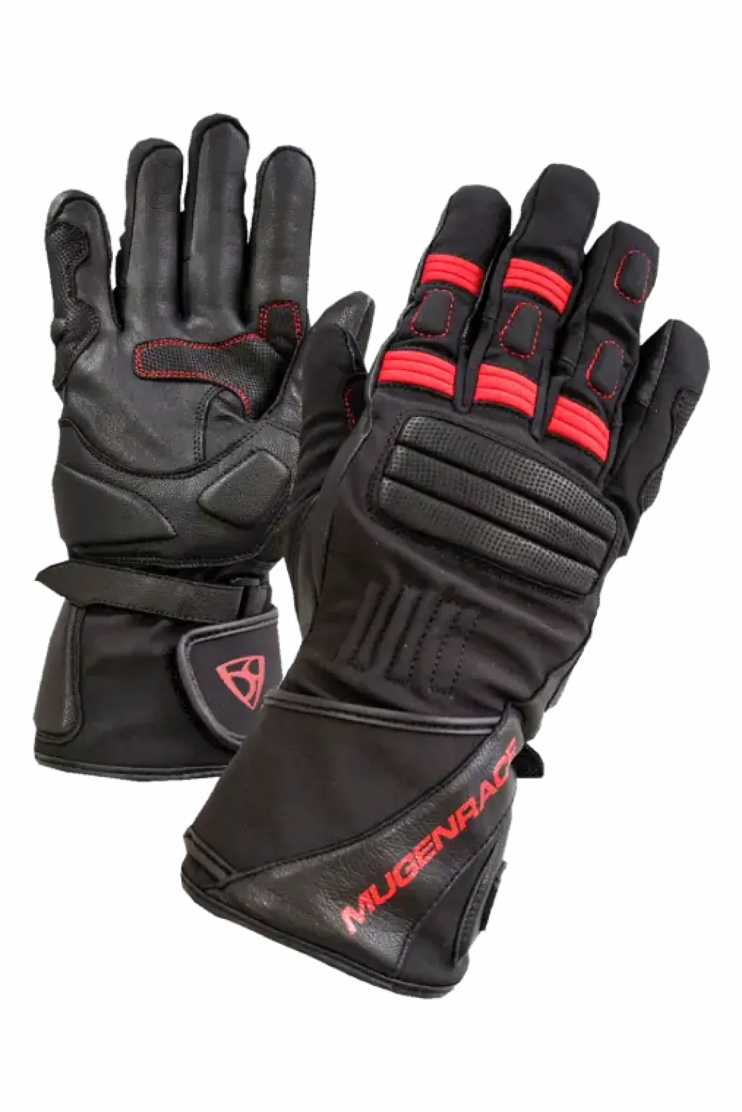 MUGENRACE FIRST WINTER Long Motorcycle Gloves Black Red