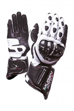 MUGENRACE G-MNR-1461 BORNEW Sport Motorcycle Leather Black White