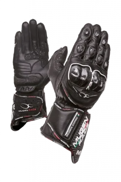 MUGENRACE G-MNR-1461 BORNEW Sport Motorcycle Leather Gloves Black