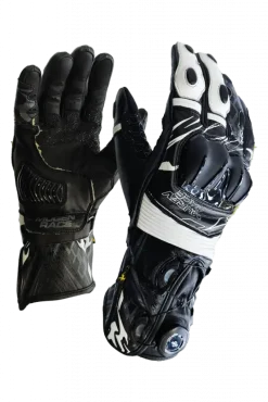 MugenRace G-MNR 2480 COWY Sport Motorcycle Gloves White Black
