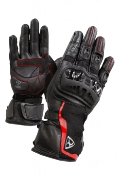 MUGENRACE G-MNR-1967 MAK-I Motorcycle Gloves Black Red