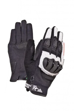MUGENRACE G-MNR-1667 ROBOGGORE Motorcycle Short Gloves White