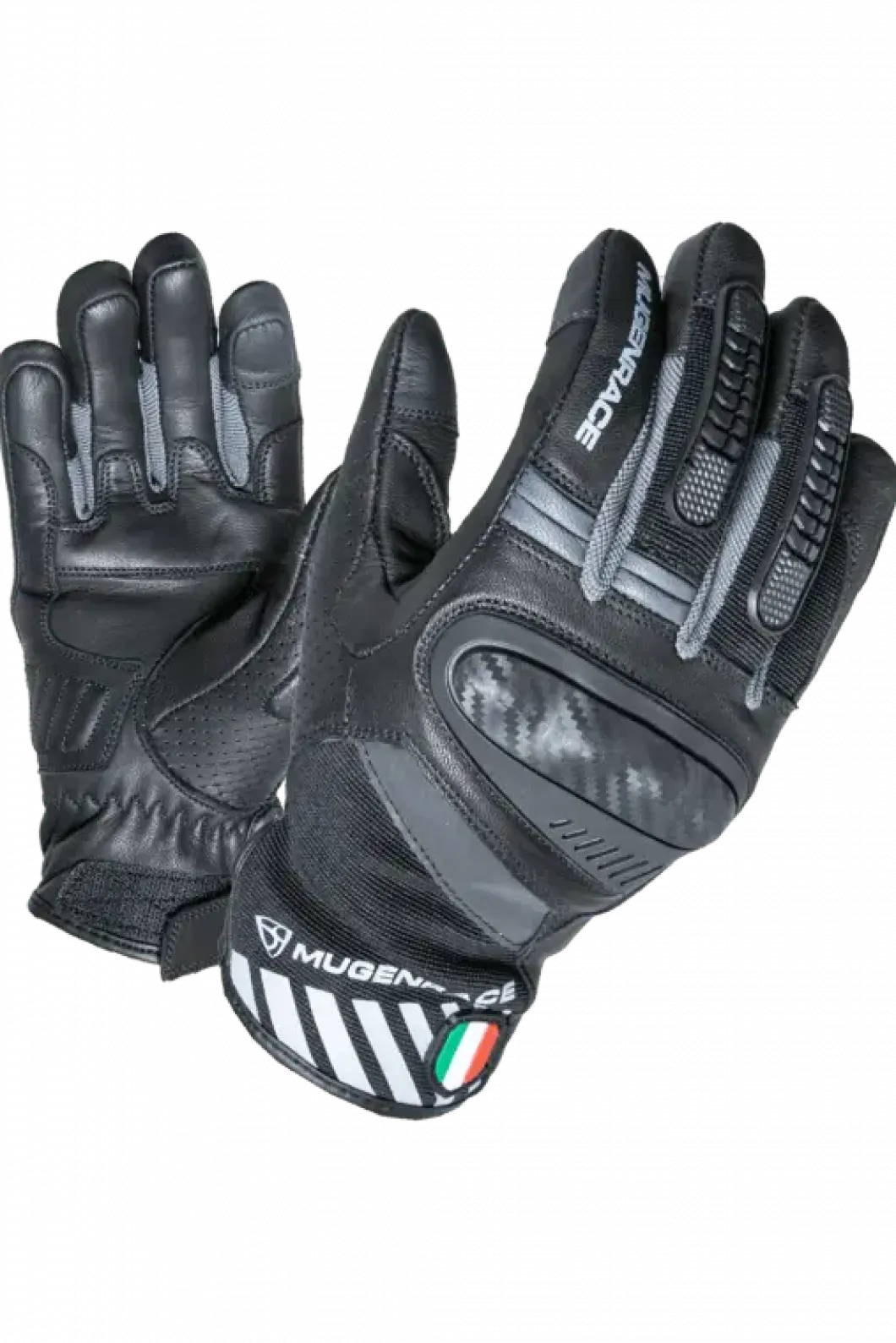 MUGENRACE HAI-KO SHORT Motorcycle Gloves Black Grey