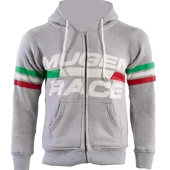 MUGENRACE H-MNR-2489 Cotton Hoodie Sky Blue Light Grey