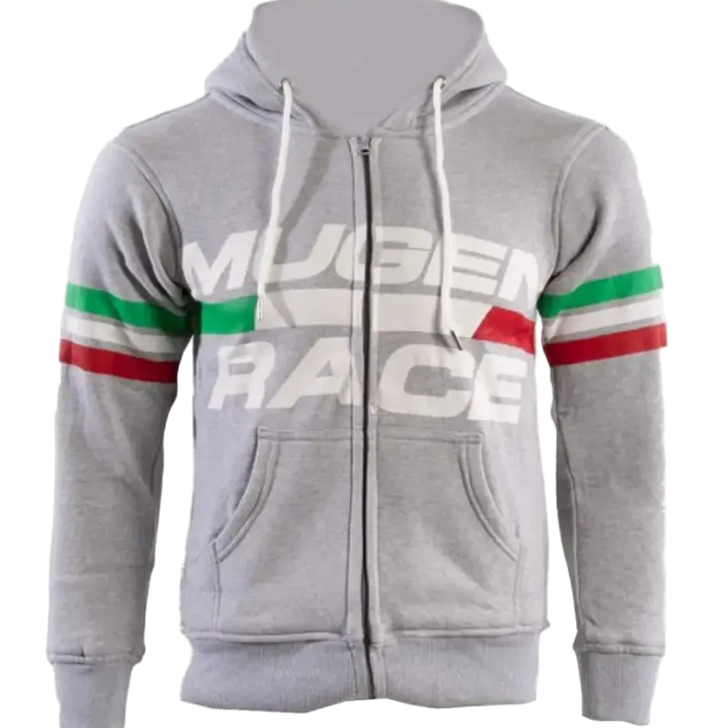 MUGENRACE H-MNR-2489 Cotton Hoodie Sky Blue Light Grey
