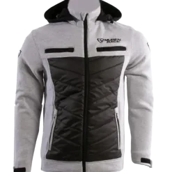 MUGENRACE H-MNR-2494 Puffy-Two Hoodie Black Light Grey