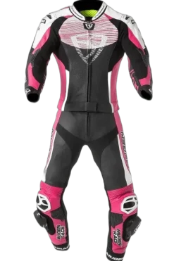 MUGENRACE MNR-2108 CIRA-SR Two Piece Women's Leather Suit Pink White
