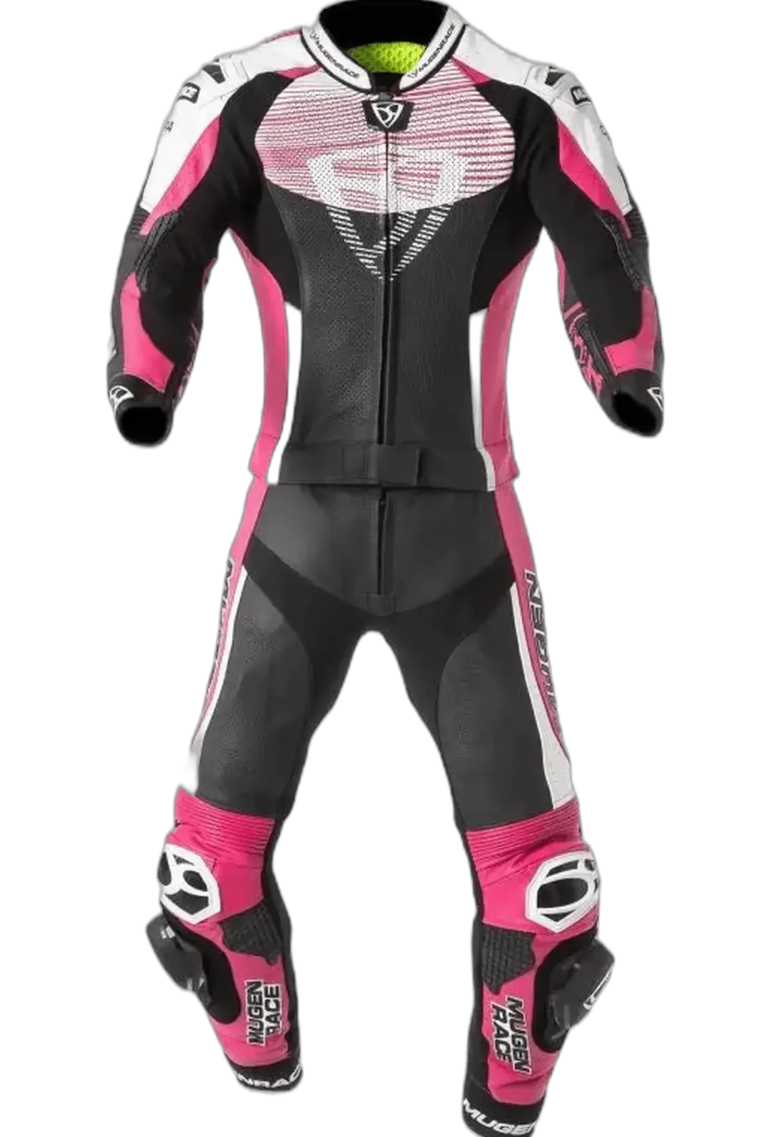 MUGENRACE MNR-2108 CIRA-SR Two Piece Women's Leather Suit Pink White
