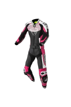 MUGENRACE MNR-2108 CIRA-SR Two Piece Women's Leather Suit Pink White