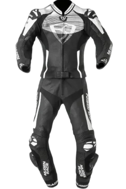 MUGENRACE MNR-2108 CIRA-SR Two Women's Black White Leather Suit