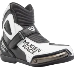 MUGENRACE MNR-2391 Hurry Moto Short Boots Black White