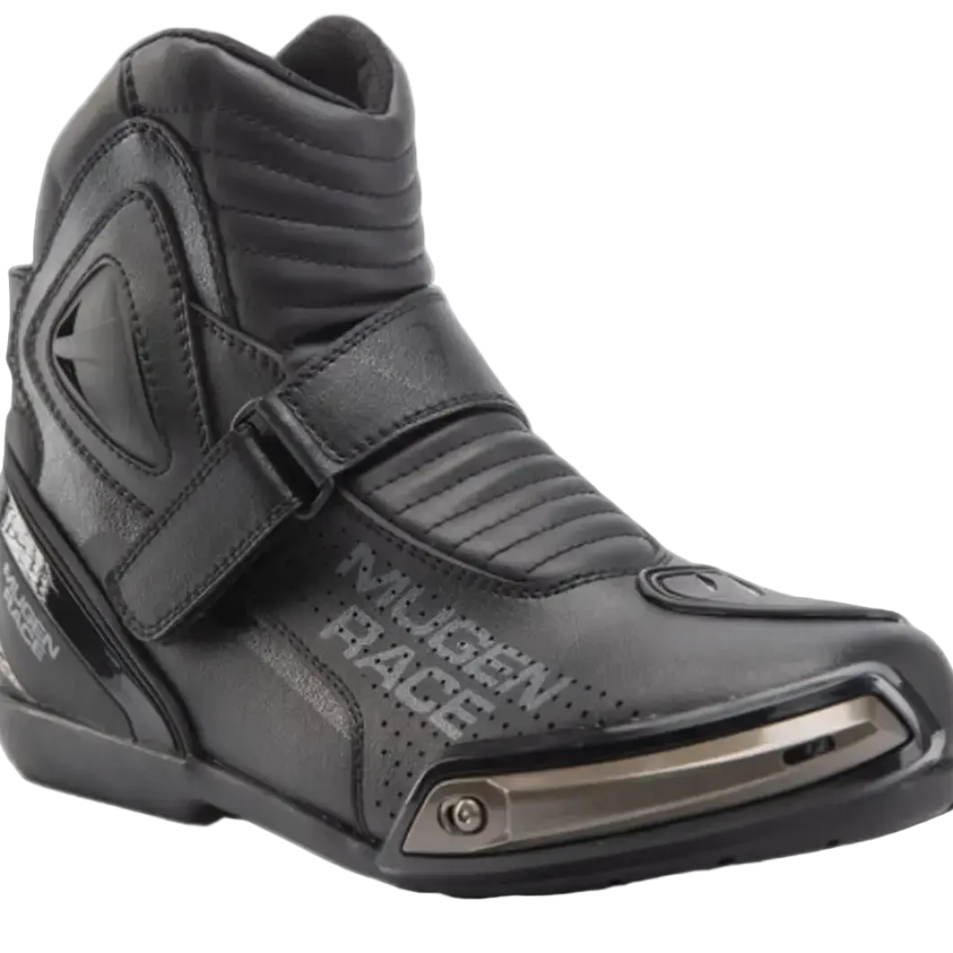 MUGENRACE MNR-2391 Hurry Moto Short Boots Black