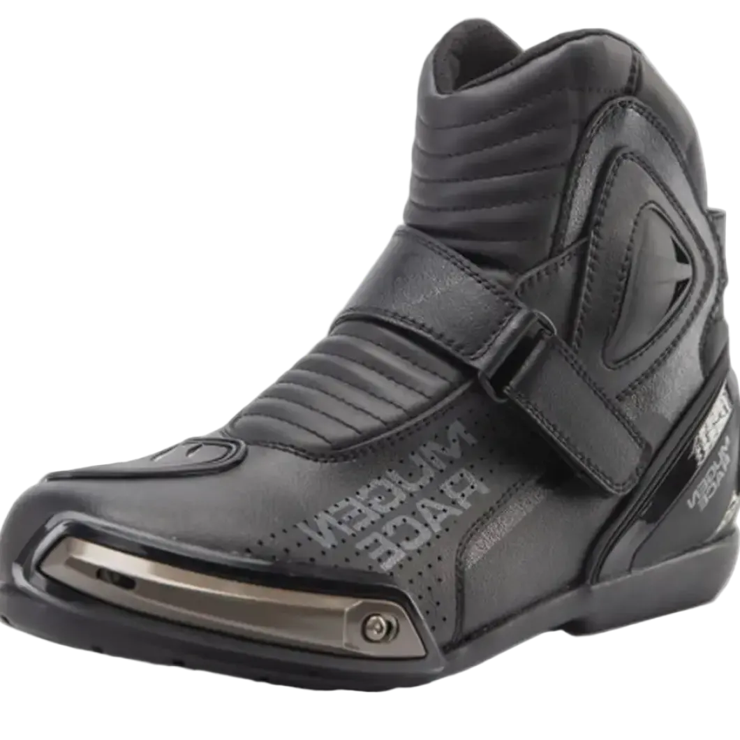 MUGENRACE MNR-2391 Hurry Moto Short Boots Black