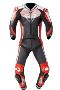 MUGENRACE MNR-2109 Motorcycle Leather Suit Black White Red
