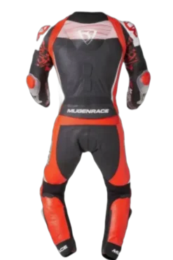 MUGENRACE MNR-2109 Motorcycle Leather Suit Black White Red
