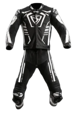MUGENRACE MNR-2412 2-piece black and white leather suit
