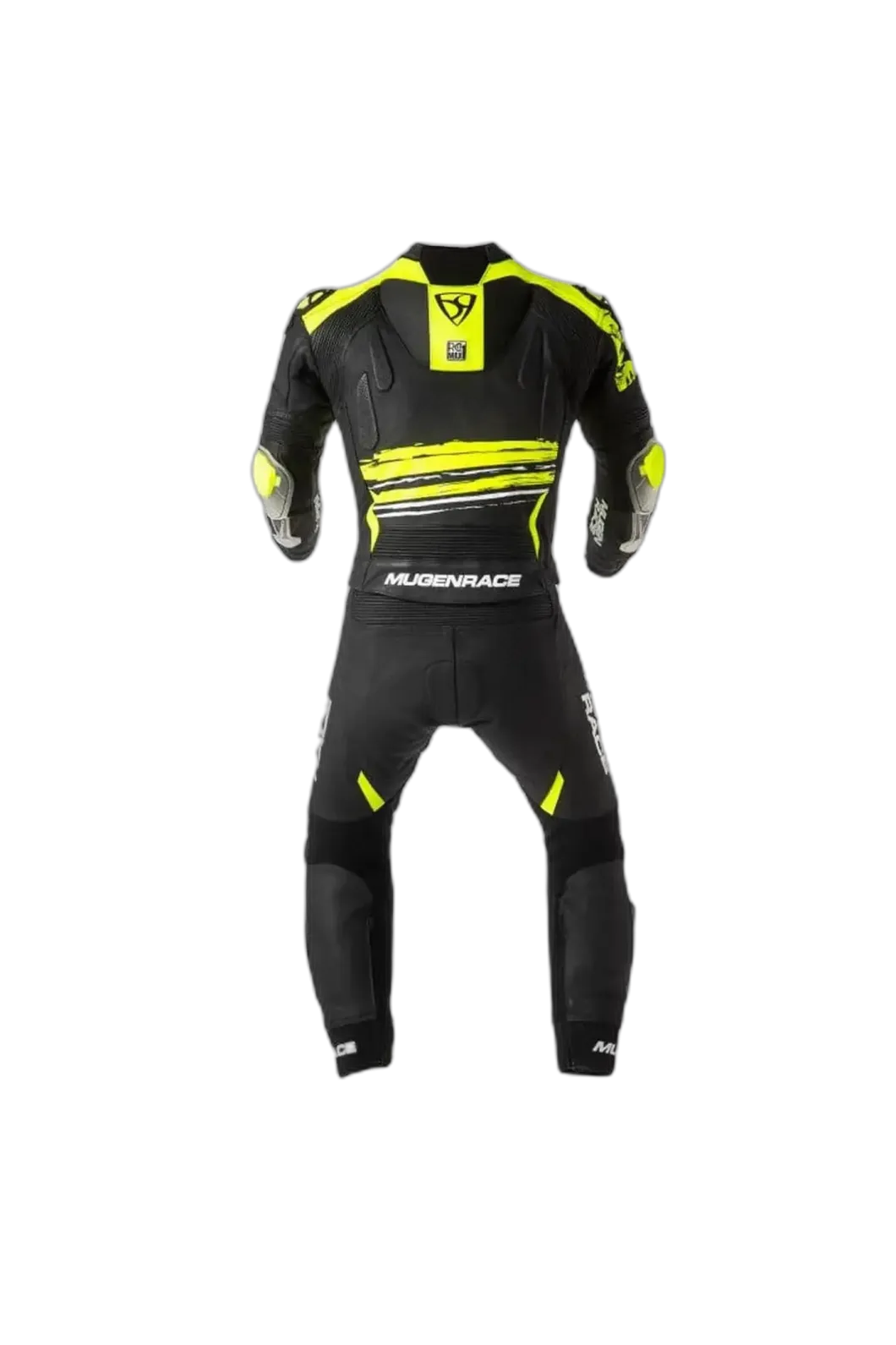 MUGENRACE MNR-2008 Rc-Max Two Piece Leather Suit White Black Yellow