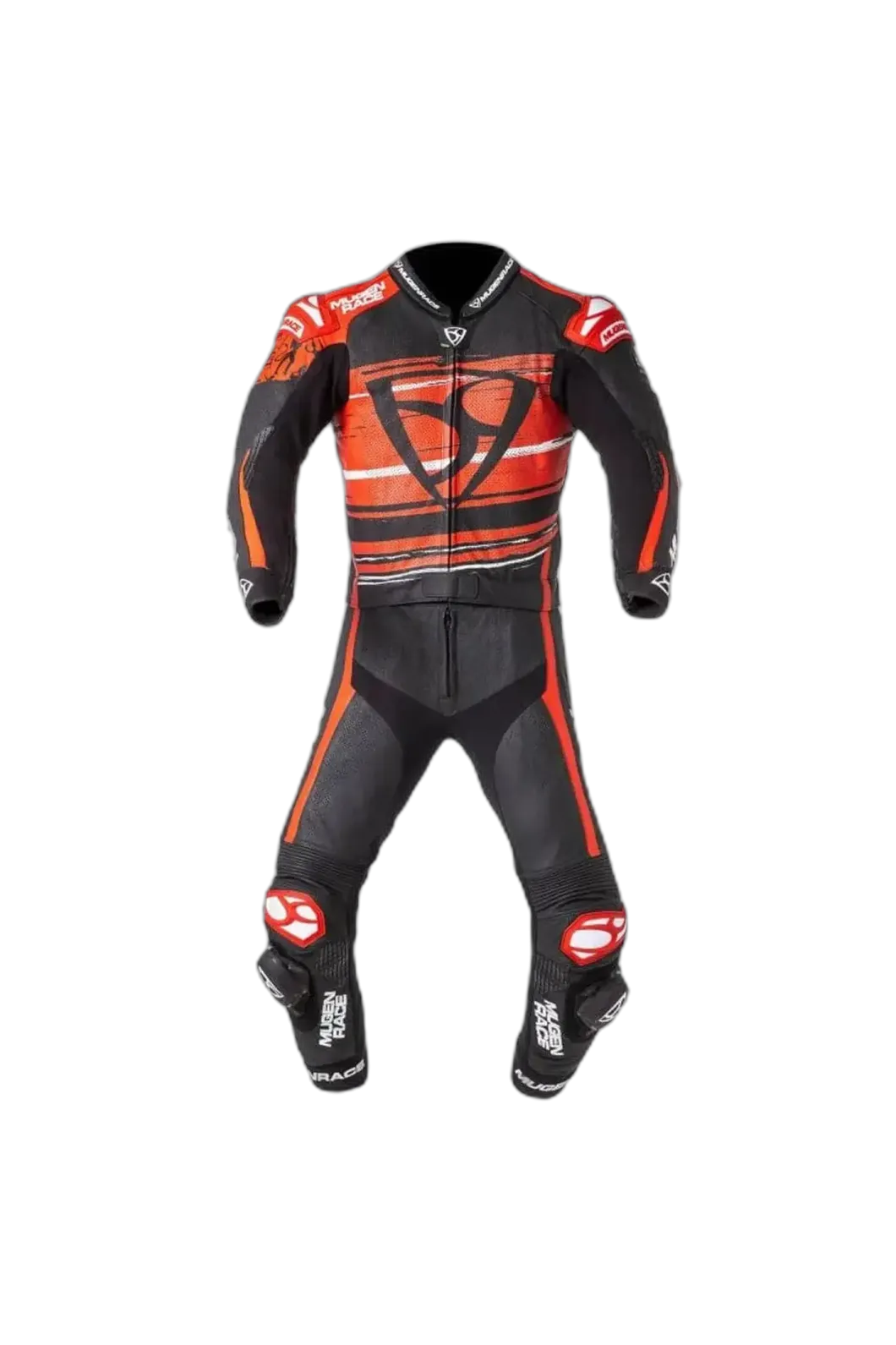 MUGENRACE MNR-2008 Rc-Max Two Piece Leather Suit White Black Red