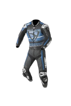 MUGENRACE MNR-2008 Rc-Max Two Piece Leather Suit White Black Blue