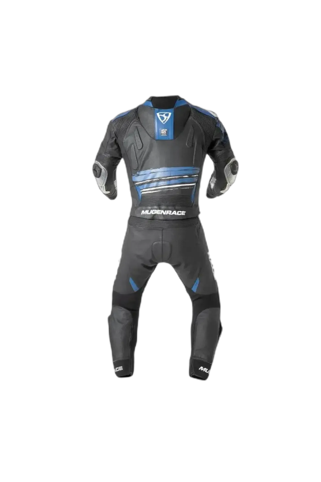 MUGENRACE MNR-2008 Rc-Max Two Piece Leather Suit White Black Blue