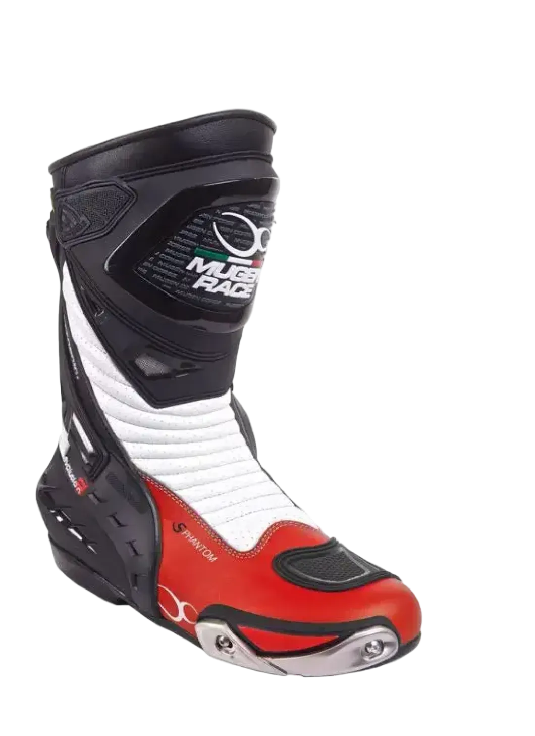 MUGENRACE MNR-1490 SPHANTOM 2 Motorcycle Boots Black Red White