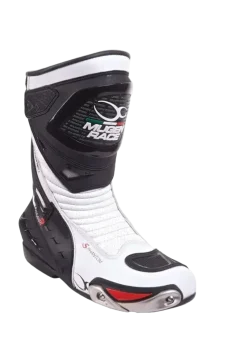 MUGENRACE MNR-1490 SPHANTOM Sport Motorcycle Boots Black White
