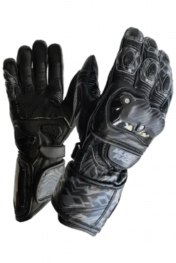 MUGENRACE MOONE SPORT Motorcycle Leather Gloves White Black